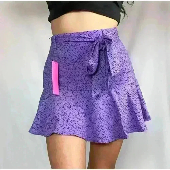 Love For Humanity Polka Dot Purple Skort lavender skirt. SZ SX. - Picture 1 of 5